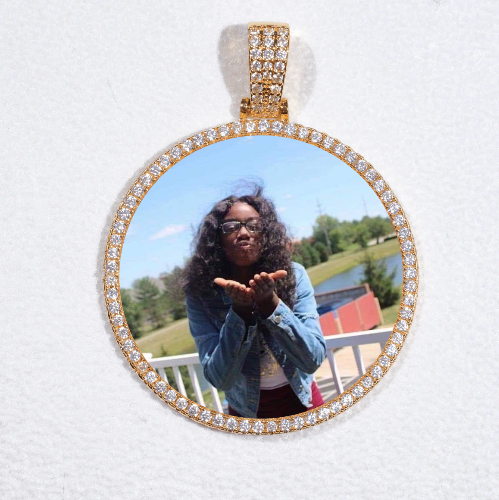 MEDIUM 3D CIRCLE CUSTOM PICTURE PENDANT