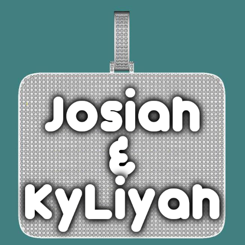 CUSTOM LETTER NECKLACE 3D BIG SQUARE