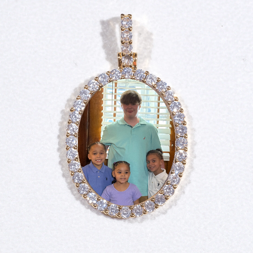 3D Oval Custom Picture Pendant
