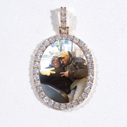 3D Oval Custom Picture Pendant