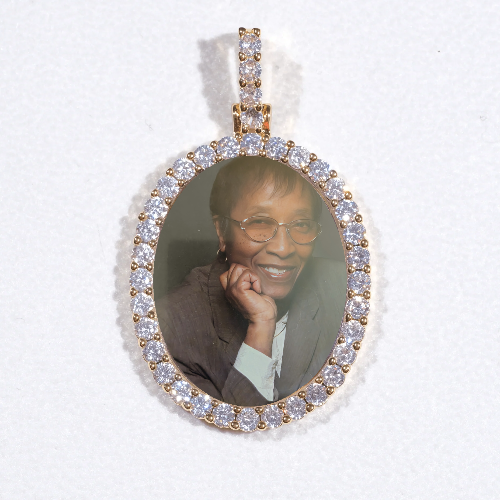 3D Oval Custom Picture Pendant