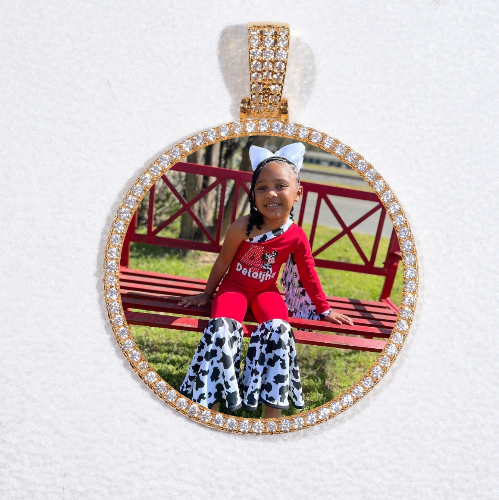MEDIUM 3D CIRCLE CUSTOM PICTURE PENDANT