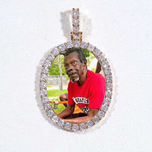 3D Oval Custom Picture Pendant