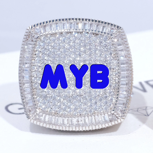 CUSTOM LETTER 3D ICED RING