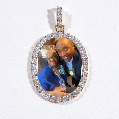 3D Oval Custom Picture Pendant