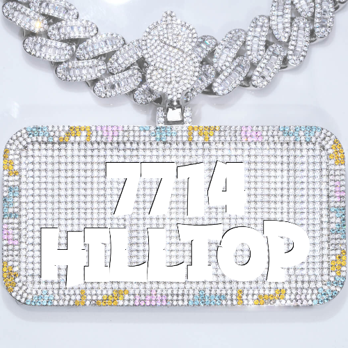CUSTOM LETTER NECKLACE 3D COLORFUL SQUARE
