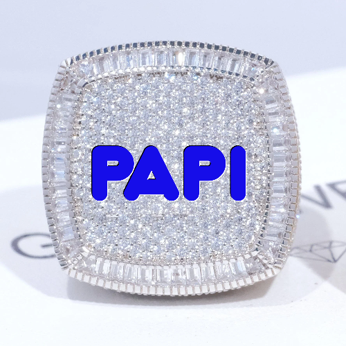 CUSTOM LETTER 3D ICED RING