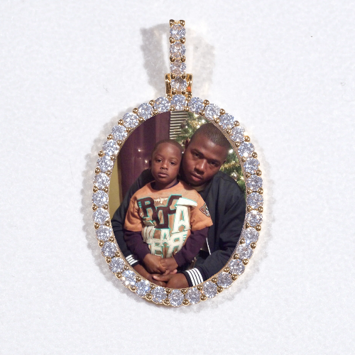 3D Oval Custom Picture Pendant