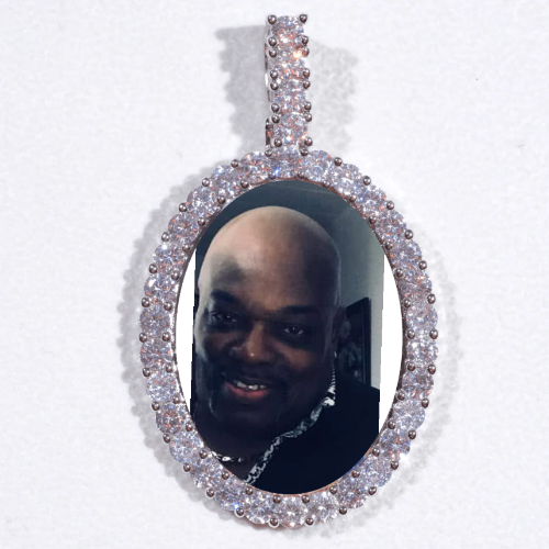 Large 3D Oval Custom Picture Pendant
