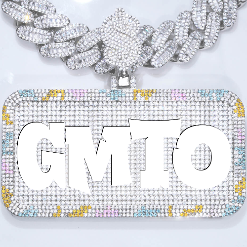 CUSTOM LETTER NECKLACE 3D COLORFUL SQUARE