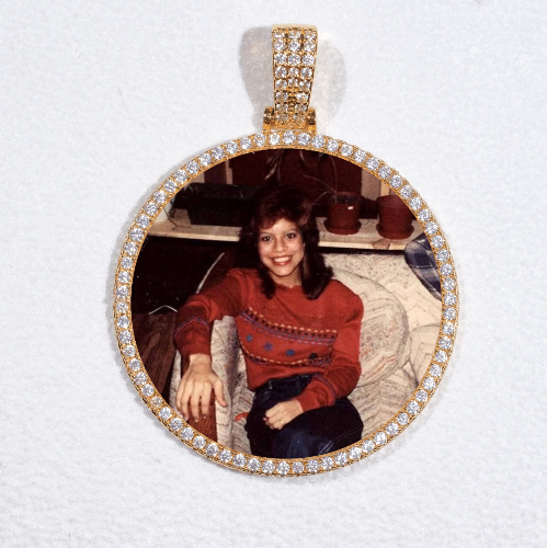 MEDIUM 3D CIRCLE CUSTOM PICTURE PENDANT