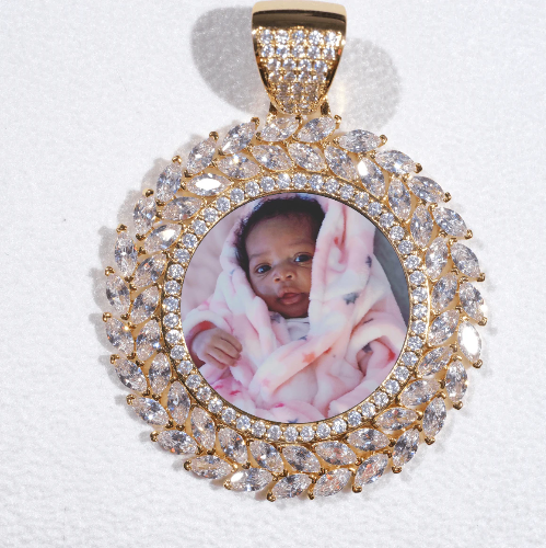 Large 3D Wheat Ear Custom Picture Pendant