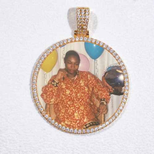 MEDIUM 3D CIRCLE CUSTOM PICTURE PENDANT