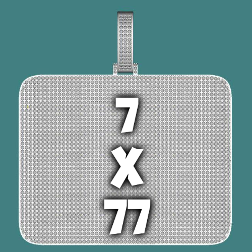 CUSTOM LETTER NECKLACE 3D BIG SQUARE
