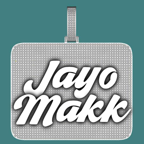 CUSTOM LETTER NECKLACE 3D BIG SQUARE