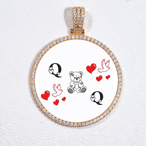 MEDIUM 3D CIRCLE CUSTOM PICTURE PENDANT