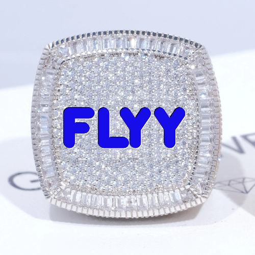 CUSTOM LETTER 3D ICED RING