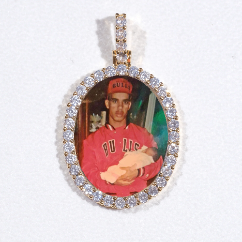 3D Oval Custom Picture Pendant