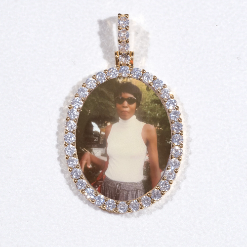 3D Oval Custom Picture Pendant