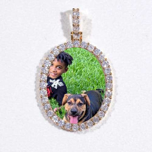 3D Oval Custom Picture Pendant