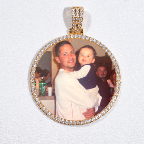 MEDIUM 3D CIRCLE CUSTOM PICTURE PENDANT