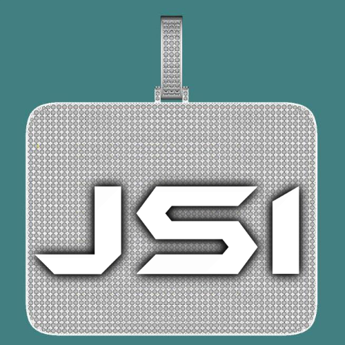 CUSTOM LETTER NECKLACE 3D BIG SQUARE