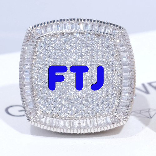 CUSTOM LETTER 3D ICED RING