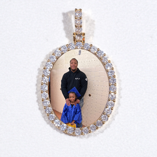 3D Oval Custom Picture Pendant