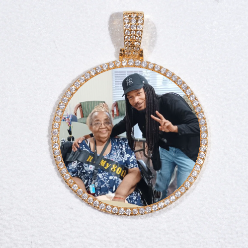 MEDIUM 3D CIRCLE CUSTOM PICTURE PENDANT