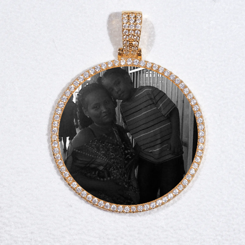 MEDIUM 3D CIRCLE CUSTOM PICTURE PENDANT