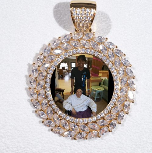 Large 3D Wheat Ear Custom Picture Pendant