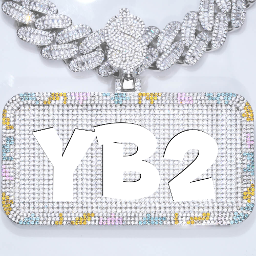 CUSTOM LETTER NECKLACE 3D COLORFUL SQUARE