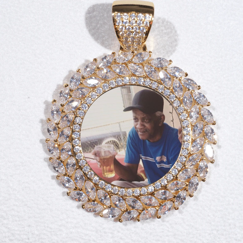 Large 3D Wheat Ear Custom Picture Pendant