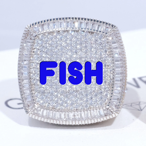 CUSTOM LETTER 3D ICED RING