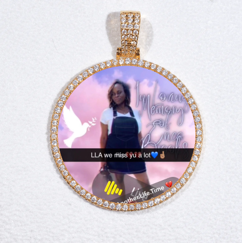 MEDIUM 3D CIRCLE CUSTOM PICTURE PENDANT