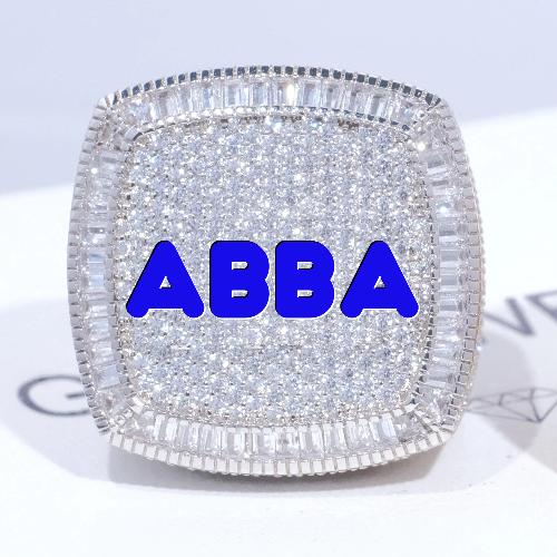 CUSTOM LETTER 3D ICED RING