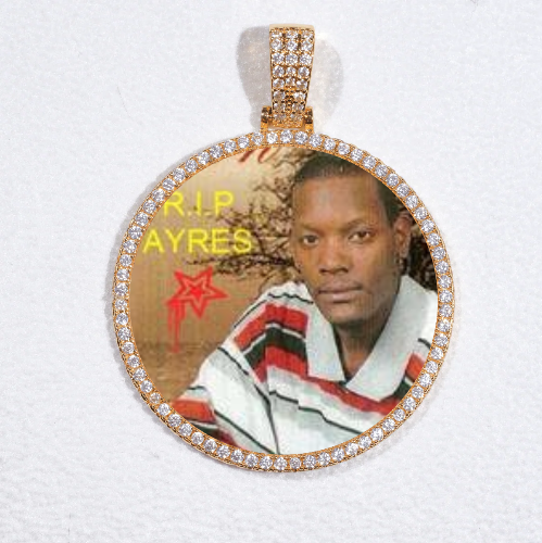 MEDIUM 3D CIRCLE CUSTOM PICTURE PENDANT