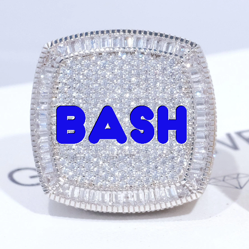 CUSTOM LETTER 3D ICED RING