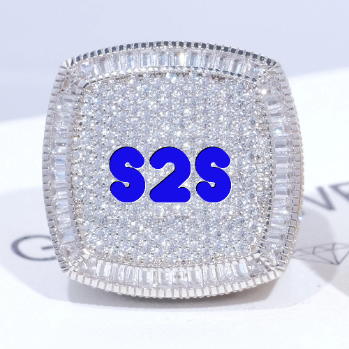 CUSTOM LETTER 3D ICED RING
