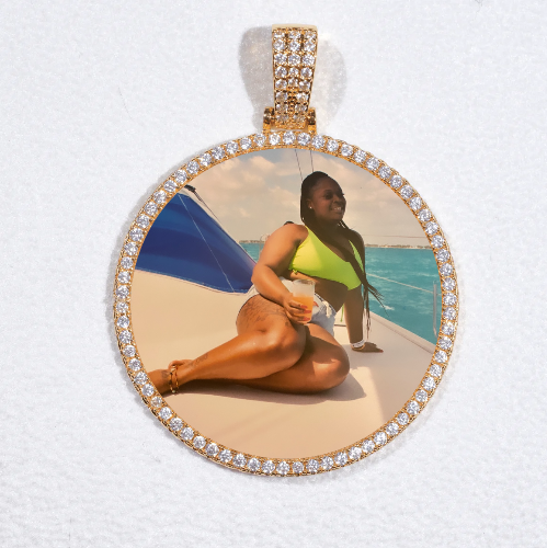 MEDIUM 3D CIRCLE CUSTOM PICTURE PENDANT