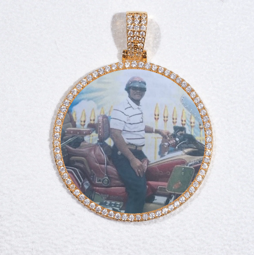 MEDIUM 3D CIRCLE CUSTOM PICTURE PENDANT