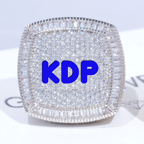 CUSTOM LETTER 3D ICED RING