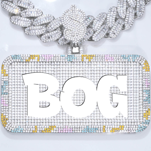 CUSTOM LETTER NECKLACE 3D COLORFUL SQUARE