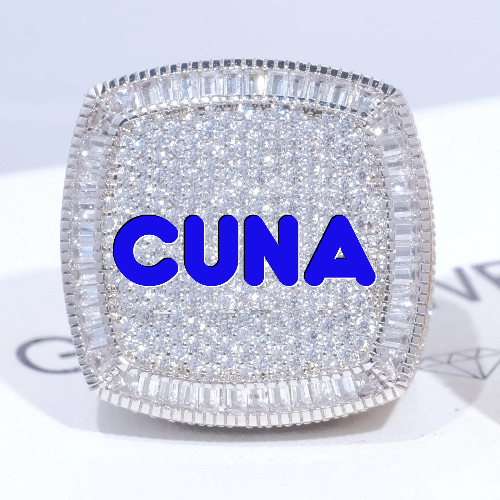 CUSTOM LETTER 3D ICED RING