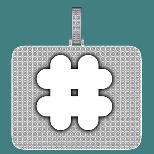 CUSTOM LETTER NECKLACE 3D BIG SQUARE