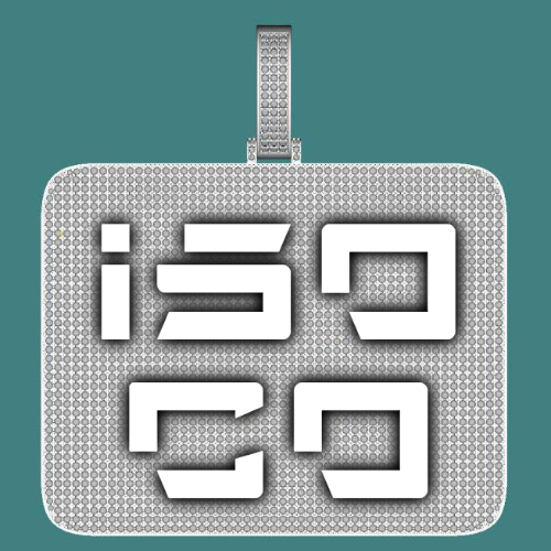 CUSTOM LETTER NECKLACE 3D BIG SQUARE