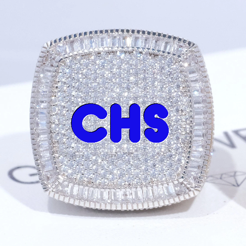 CUSTOM LETTER 3D ICED RING