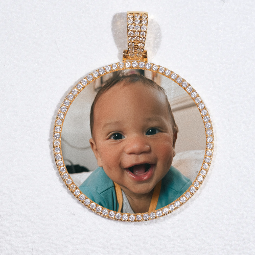 MEDIUM 3D CIRCLE CUSTOM PICTURE PENDANT