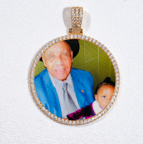 MEDIUM 3D CIRCLE CUSTOM PICTURE PENDANT