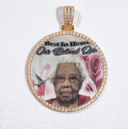 MEDIUM 3D CIRCLE CUSTOM PICTURE PENDANT